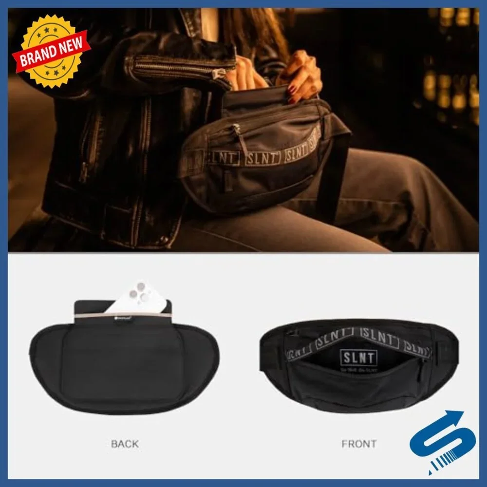 Signal Blocking Sling Bag with Faraday Sleeve, EMF Protection, Water Resistant